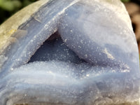 Polished Blue Lace Agate Geodes x 3 From Nsanje, Malawi