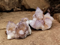 Natural Amethyst and Ametrine Spirit Quartz Clusters x 25 From South Africa