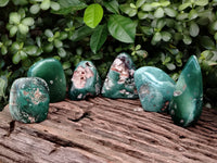 Polished Emerald Mtorolite Standing Free Forms x 6 From Zimbabwe