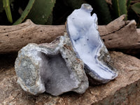 Natural Blue Lace Agate Geodes x 6 From Nsanje, Malawi