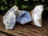 Natural Blue Lace Agate Geodes x 6 From Nsanje, Malawi