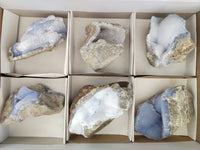 Natural Blue Lace Agate Geodes x 6 From Nsanje, Malawi