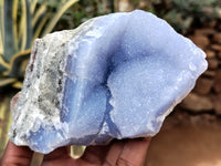 Natural Blue Lace Agate Geodes x 6 From Nsanje, Malawi