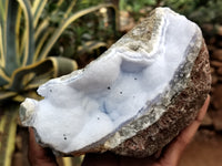 Natural Blue Lace Agate Geodes x 6 From Nsanje, Malawi