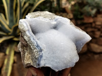 Natural Blue Lace Agate Geodes x 6 From Nsanje, Malawi