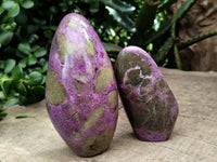 Polished Stichtite Standing Free Forms x 3 From Barberton, South Africa