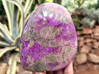 Polished Stichtite Standing Free Forms x 3 From Barberton, South Africa