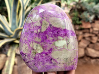 Polished Stichtite Standing Free Forms x 3 From Barberton, South Africa