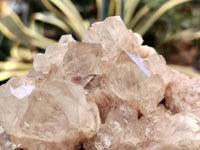 Natural Smokey Phantom Quartz Clusters x 2 From Luena, Congo