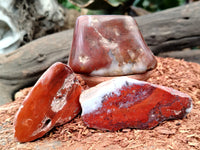 Polished On One Side Red Jasper Free Forms x 16 From Northern Cape, South Africa