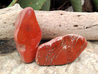 Polished On One Side Red Jasper Free Forms x 16 From Northern Cape, South Africa