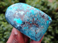 Polished Shattuckite with Azurite and Chrysocolla Free Forms x 4 From Congo