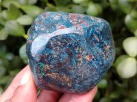 Polished Shattuckite with Azurite and Chrysocolla Free Forms x 4 From Congo