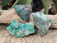 Natural Shattuckite with Azurite and Chrysocolla Specimens x 10 From Namibia