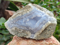 Natural Blue Lace Agate Geodes x 3 From Nsanje, Malawi