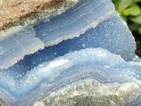 Natural Blue Lace Agate Geodes x 3 From Nsanje, Malawi