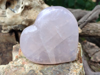 Polished Girasol Rose Quartz Gemstone Hearts x 3 From Ambatondrazaka, Madagascar