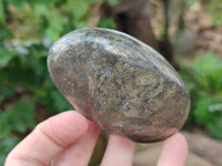 Polished Rare Pharaoh Stone Pyrite in Basalt Palm Stones x 6 Iron Duke Mine, Zimbabwe