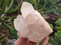 Natural White Quartz Clusters x 2 From Madagascar