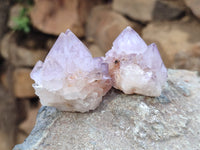 Natural Amethyst Spirit Quartz Clusters x 20 From Boekenhouthoek, South Africa