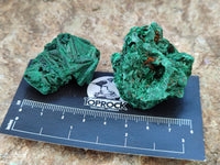 Natural Silky Malachite Specimens x 35 From Kasompe, Congo