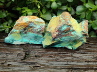 Natural Shattuckite with Chrysocolla and Malachite Cobbed Specimens x 16 From Kaokoveld, Namibia