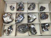 Natural Silver Lead Galena Specimens x 12 From Namibia