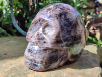 Hand Made Smokey Quartz Skull Carving x 1 From Madagascar