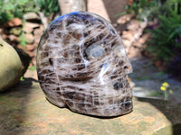 Hand Made Smokey Quartz Skull Carving x 1 From Madagascar