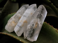 Natural Single White Quartz Crystals x 35 From Madagascar