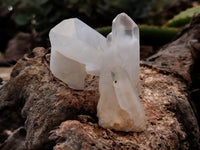 Natural Single White Quartz Crystals x 35 From Madagascar