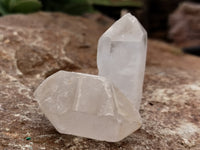 Natural Single White Quartz Crystals x 35 From Madagascar