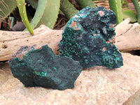 Natural Crystalline and Ball Malachite Specimens x 6 From Tenke Fungurume, Congo