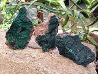 Natural Crystalline and Ball Malachite Specimens x 6 From Tenke Fungurume, Congo