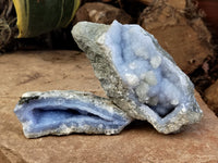 Natural Blue Lace Agate Geodes x 12 From Nsanje, Malawi