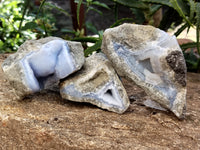 Natural Blue Lace Agate Geodes x 12 From Nsanje, Malawi