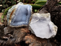 Natural Blue Lace Agate Geodes x 12 From Nsanje, Malawi