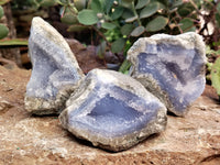 Natural Blue Lace Agate Geodes x 12 From Nsanje, Malawi