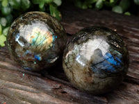 Polished Labradorite Spheres x 4 From Tulear, Madagascar