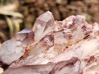 Natural Red Hematoid Phantom Quartz Clusters x 1 From Karoi, Zimbabwe