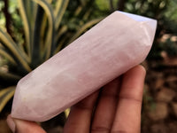 Polished Double Terminated Rose Quartz Points x 6 From Ambatondrazaka, Madagascar