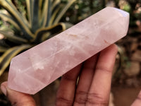 Polished Double Terminated Rose Quartz Points x 6 From Ambatondrazaka, Madagascar