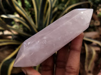 Polished Double Terminated Rose Quartz Points x 6 From Ambatondrazaka, Madagascar