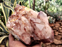 Natural Red Hematoid Phantom Quartz Clusters x 1 From Karoi, Zimbabwe