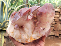 Natural Red Hematoid Phantom Quartz Clusters x 1 From Karoi, Zimbabwe