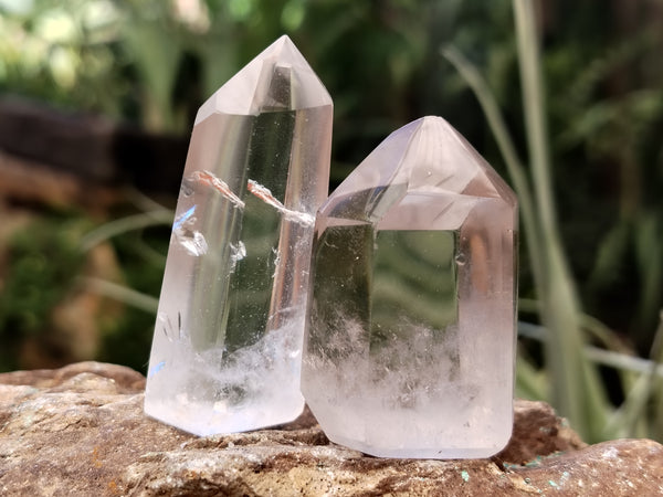 Polished Clear Quartz Crystals x 20 From Madagascar