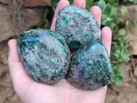 Polished Emerald Mica In Matrix Free Forms x 6 From Mutoko, Zimbabwe