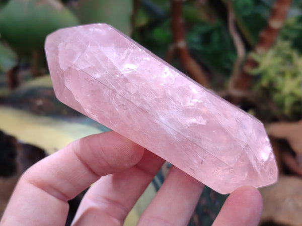 Polished Double Terminated Rose Quartz Points x 6 From Ambatondrazaka, Madagascar