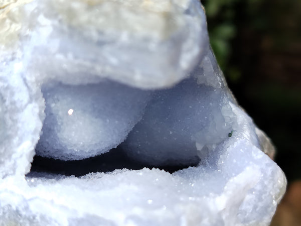 Natural Blue Lace Agate Geode Specimens x 2 From Nsanje, Malawi