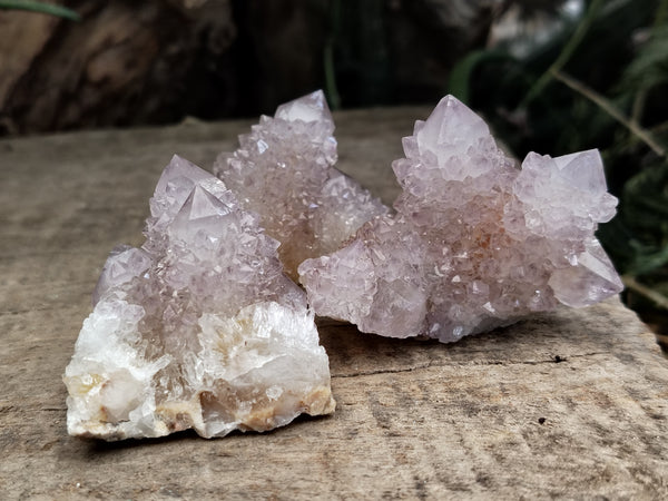 Natural Amethyst Spirit Quartz Clusters x 12 From Boekenhouthoek, South Africa